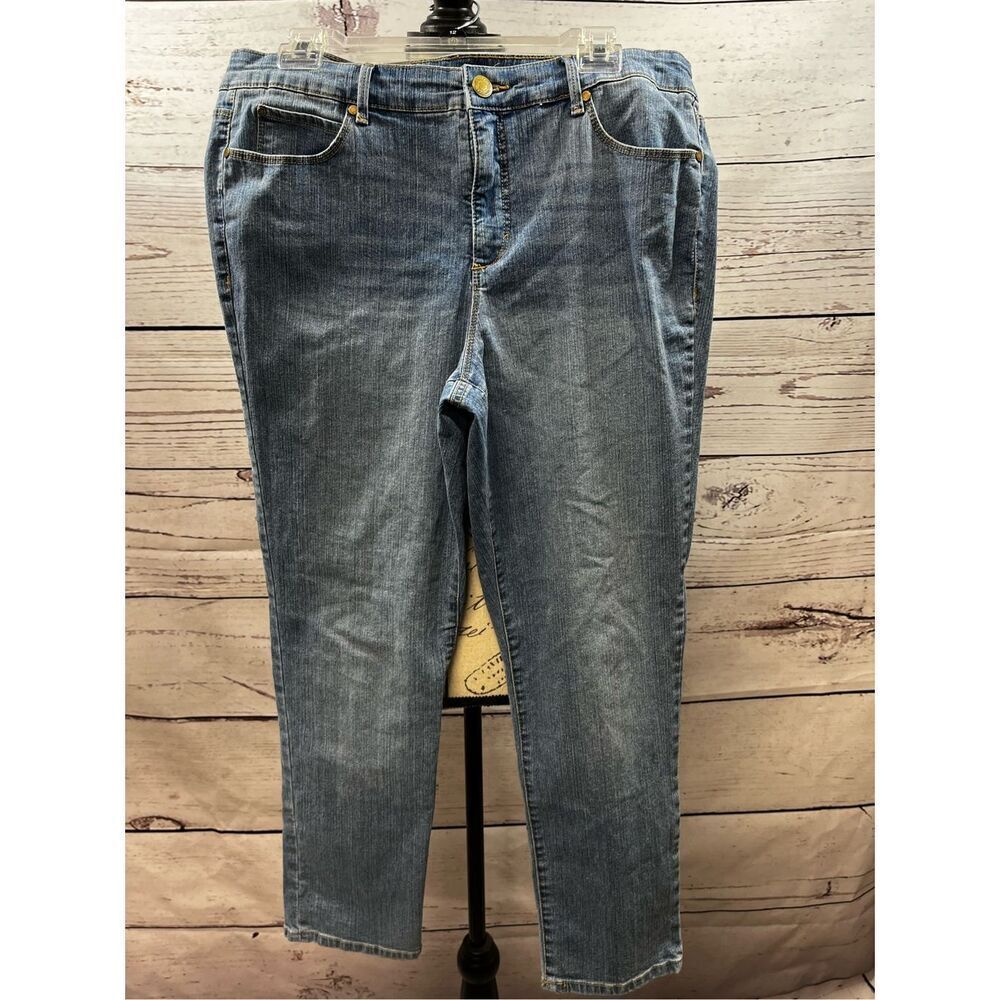 Gloria Vanderbilt Womens Jeans Size 12 Blue‎ Wash Straight Leg Casual Wear